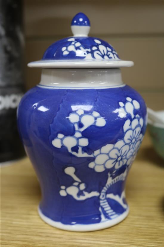 A collection of Chinese blue and white ceramics